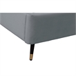 Manhattan Comfort Crosby Queen-Size Bed with Solid Wood Frame in Gray