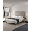 Manhattan Comfort Crosby Queen-Size Bed with Solid Wood Frame in Beige