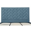 Manhattan Comfort Crosby King-Size Bed with Solid Wood Frame in Blue
