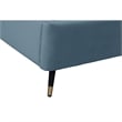 Manhattan Comfort Crosby King-Size Bed with Solid Wood Frame in Blue