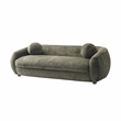 Tribeca Sofa and Accent Chair with Solid Wood Frame in Olive Green - Set of 2