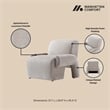 Manhattan Comfort Verandah Accent Chair with Solid Wood Frame in Beige
