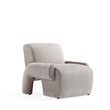 Manhattan Comfort Verandah Accent Chair with Solid Wood Frame in Beige