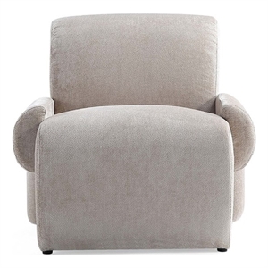 Manhattan Comfort Verandah Accent Chair with Solid Wood Frame in Beige