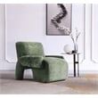Manhattan Comfort Verandah Accent Chair with Solid Wood Frame in Olive Green