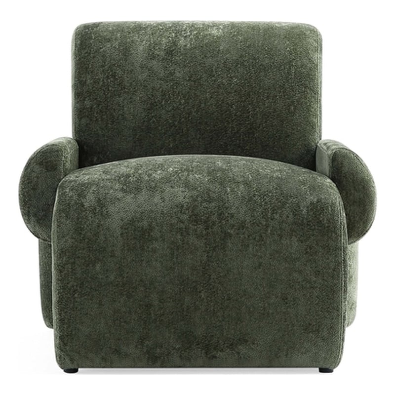 Manhattan Comfort Verandah Accent Chair with Solid Wood Frame in Olive Green