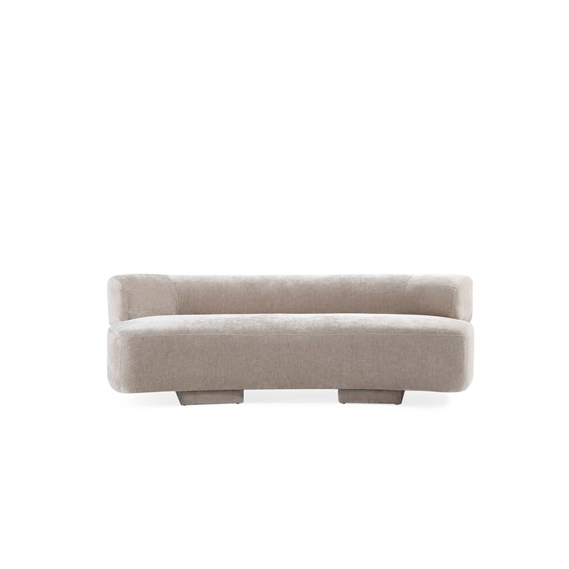 Manhattan Comfort Verandah Sofa with Solid Wood Frame in Beige