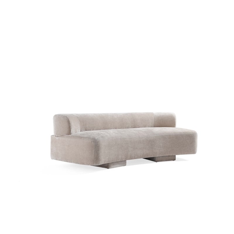 Manhattan Comfort Verandah Sofa with Solid Wood Frame in Beige