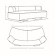 Manhattan Comfort Verandah Sofa with Solid Wood Frame in Beige