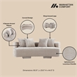 Manhattan Comfort Verandah Sofa with Solid Wood Frame in Beige