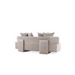 Manhattan Comfort Verandah Sofa with Solid Wood Frame in Beige