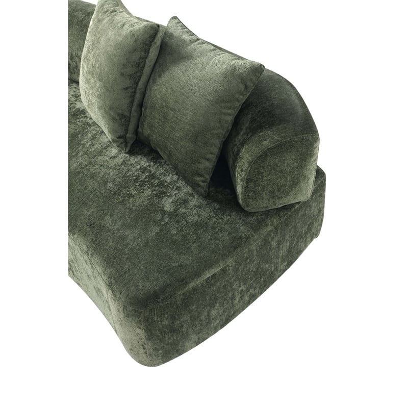 Manhattan Comfort Verandah Sofa with Solid Wood Frame in Olive Green