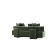 Manhattan Comfort Verandah Sofa with Solid Wood Frame in Olive Green