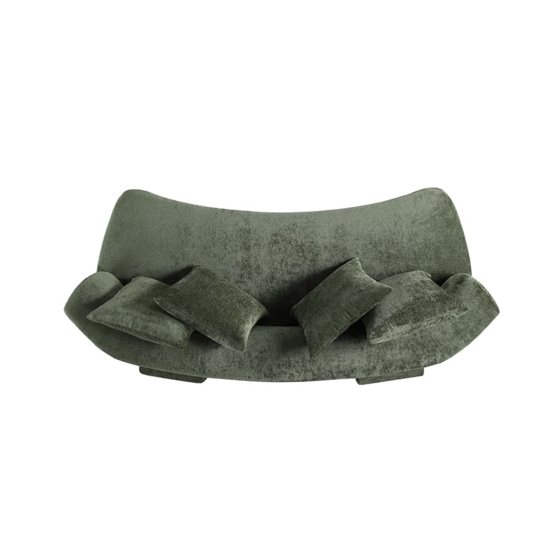 Manhattan Comfort Verandah Sofa with Solid Wood Frame in Olive Green