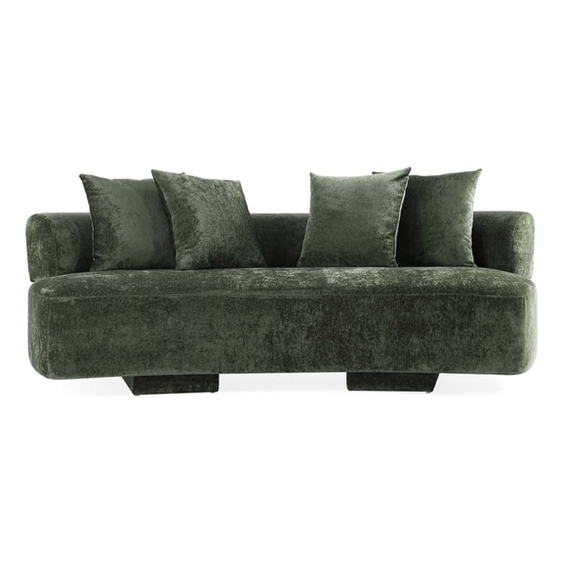 Manhattan Comfort Verandah Sofa with Solid Wood Frame in Olive Green