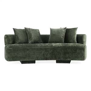 Manhattan Comfort Verandah Sofa with Solid Wood Frame in Olive Green