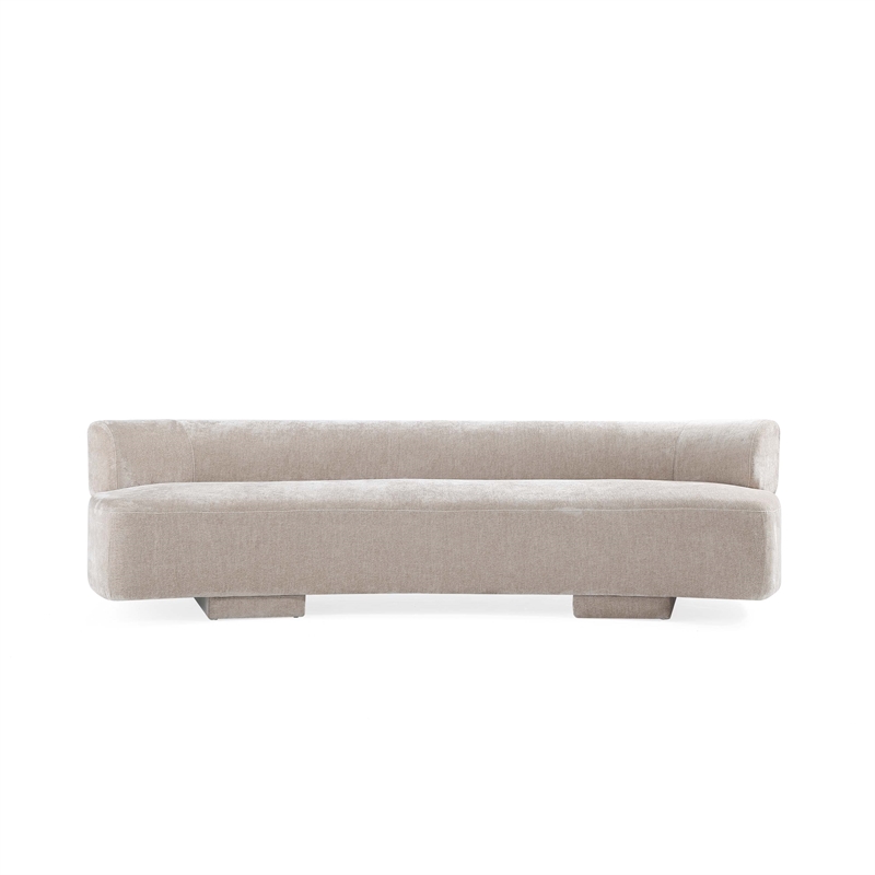 Manhattan Comfort Verandah XL Sofa with Solid Wood Frame in Beige