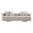 Manhattan Comfort Verandah XL Sofa with Solid Wood Frame in Beige