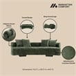 Manhattan Comfort Verandah XL Sofa with Solid Wood Frame in Olive Green
