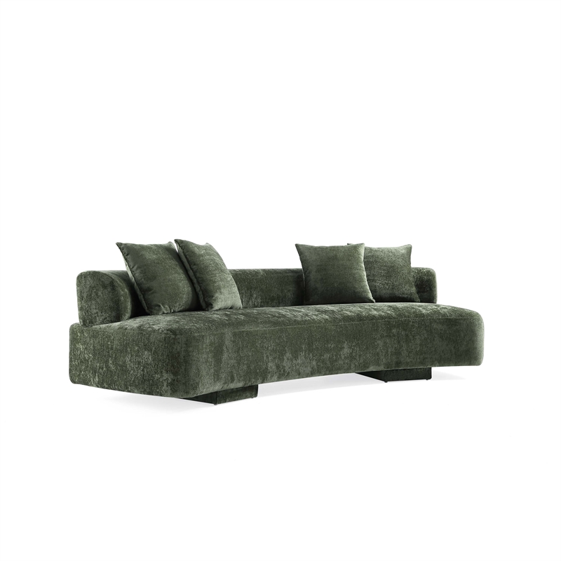 Manhattan Comfort Verandah XL Sofa with Solid Wood Frame in Olive Green