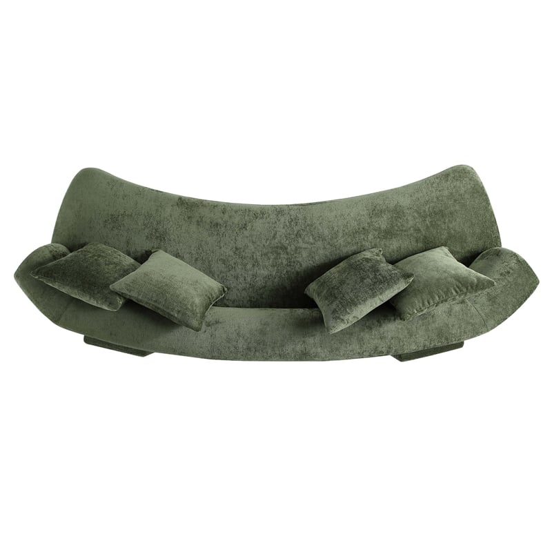Manhattan Comfort Verandah XL Sofa with Solid Wood Frame in Olive Green