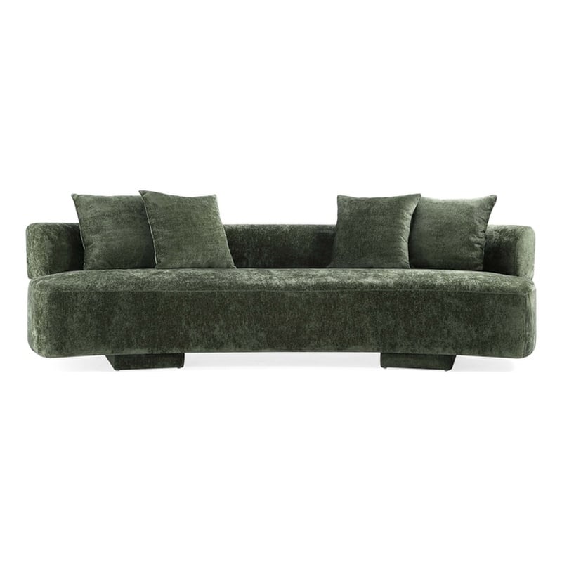 Manhattan Comfort Verandah XL Sofa with Solid Wood Frame in Olive Green