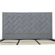 Manhattan Comfort Crosby King-Size Bed with Solid Wood Frame in Gray