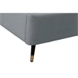 Manhattan Comfort Crosby King-Size Bed with Solid Wood Frame in Gray