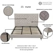 Manhattan Comfort Crosby King-Size Bed with Solid Wood Frame in Beige