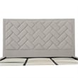 Manhattan Comfort Crosby King-Size Bed with Solid Wood Frame in Beige