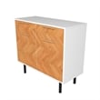 Manhattan Comfort Liam Sideboard made from Engineered Wood in White & Wood