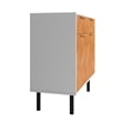 Manhattan Comfort Liam Sideboard made from Engineered Wood in White & Wood