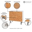 Manhattan Comfort Liam Sideboard made from Engineered Wood in White & Wood