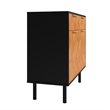Manhattan Comfort Liam Sideboard made from Engineered Wood in Black & Wood