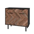 Manhattan Comfort Liam Sideboard made from Engineered Wood in Brown & Brown Wood