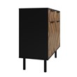 Manhattan Comfort Liam Sideboard made from Engineered Wood in Brown & Brown Wood