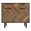 Manhattan Comfort Liam Sideboard made from Engineered Wood in Brown & Brown Wood