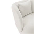 Manhattan Comfort Siri Accent Chair with Solid Wood Frame in Cream