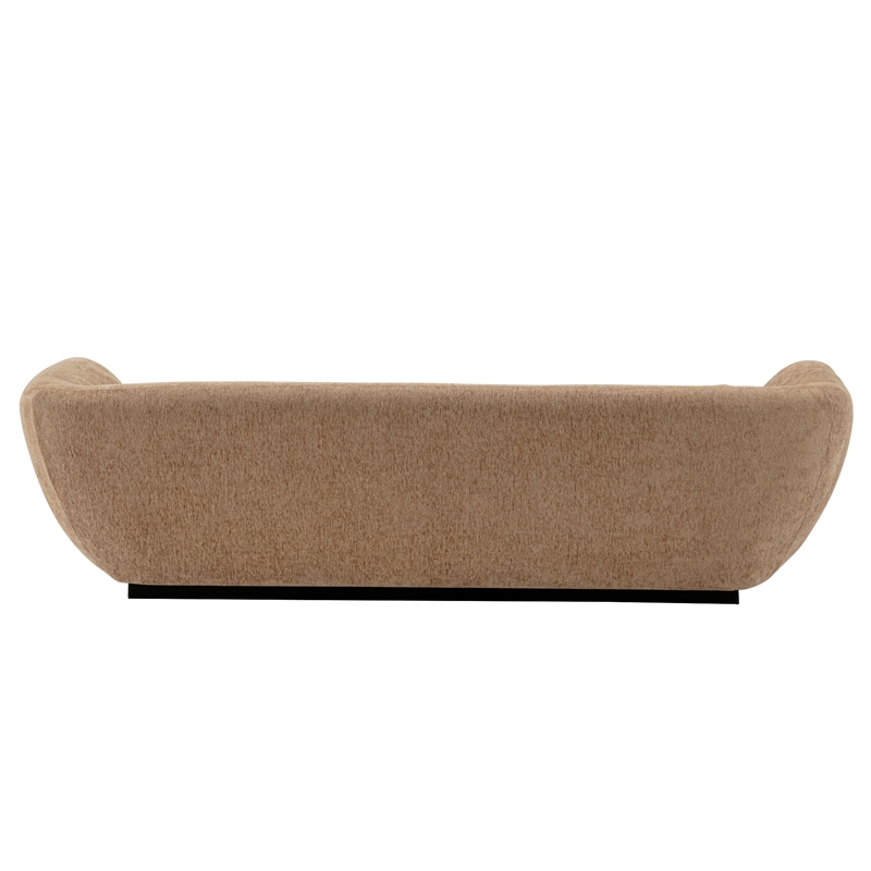 Manhattan Comfort Ulka Sofa with Solid Wood Frame in Light Brown