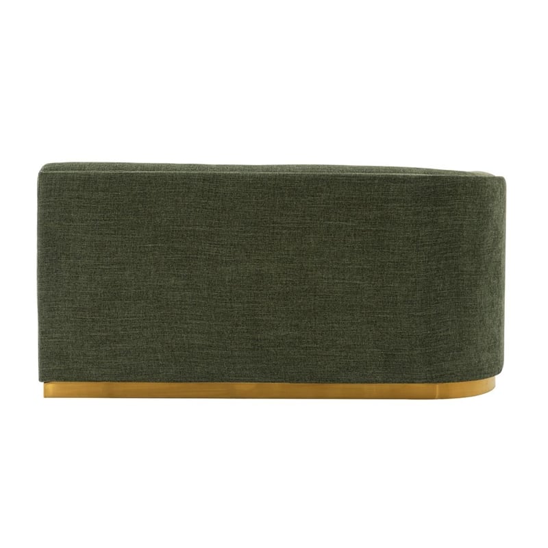 Manhattan Comfort Daria Sofa with Solid Wood Frame in Olive Green