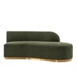 Manhattan Comfort Daria Sofa with Solid Wood Frame in Olive Green
