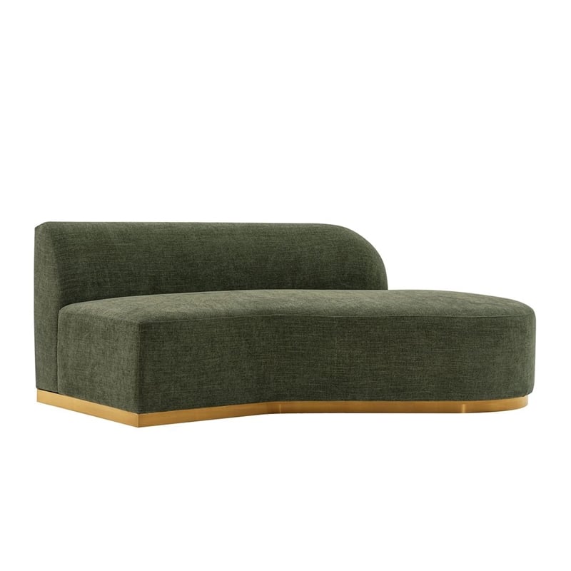 Manhattan Comfort Daria Sofa with Solid Wood Frame in Olive Green