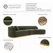 Manhattan Comfort Daria Sofa with Solid Wood Frame in Olive Green