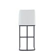 Manhattan Comfort Serena Upholstered Barstool with Steel Base in White