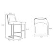 Manhattan Comfort Serena Upholstered Barstool with Steel Base in White