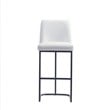 Manhattan Comfort Serena Upholstered Barstool with Steel Base in White