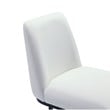 Manhattan Comfort Serena Upholstered Barstool with Steel Base in White