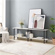 Manhattan Comfort Celine Side Table Console from Engineered Wood in White/Black