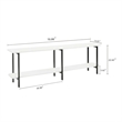 Manhattan Comfort Celine Side Table Console from Engineered Wood in White/Black