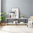 Manhattan Comfort Celine Side Table Console from Engineered Wood in White/Black
